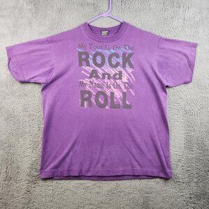 Men's Vintage Single Stitch Graphic T Shirt Adult Extra Large USA Made Good Fade